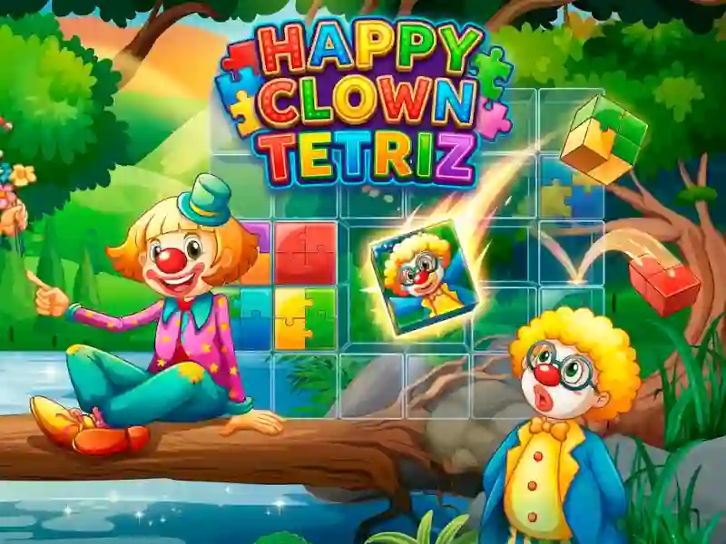 Cluiche Happy Clown Tetriz ar líne