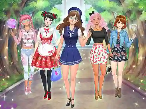 Cluiche High School Anime Dress Up ar líne