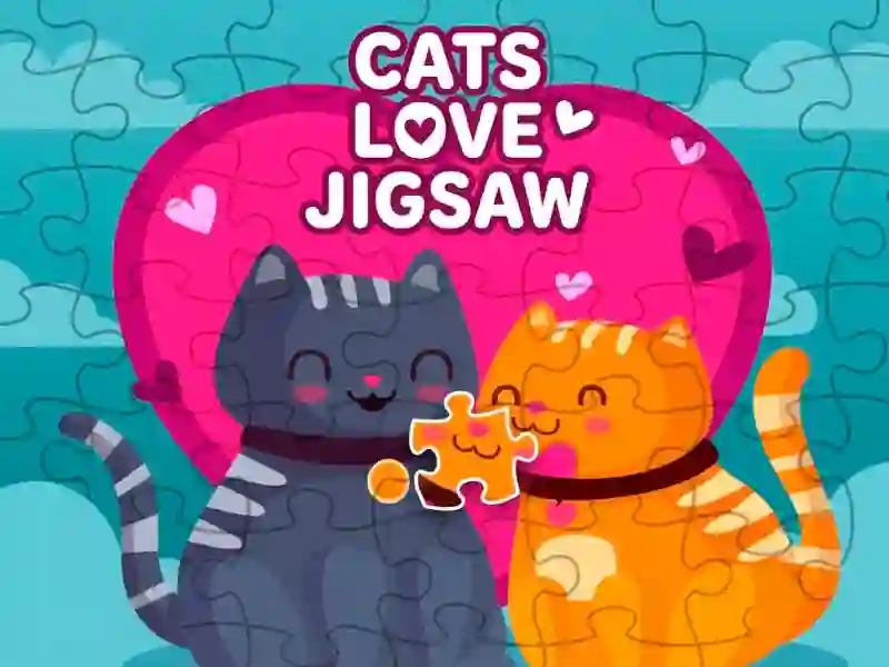 Cluiche Cats love jigsaw ar líne