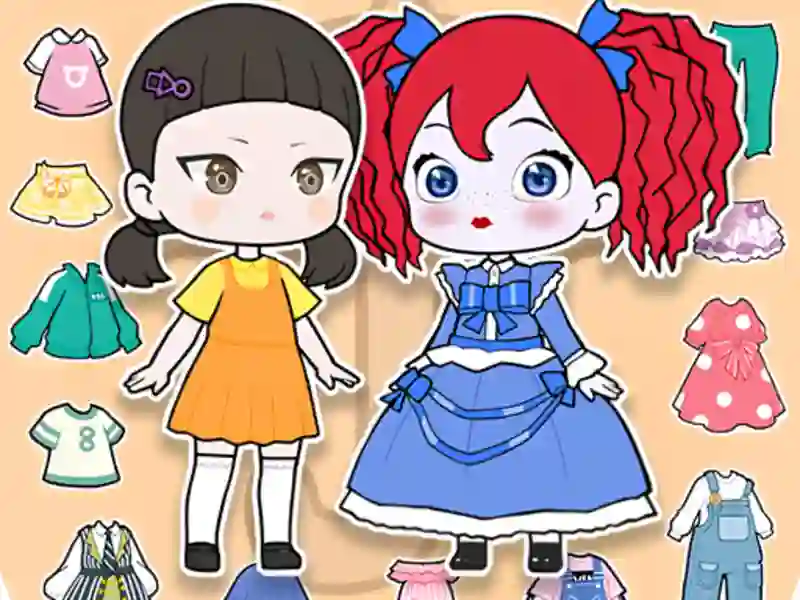 Cluiche Cute Doll Dress Up ar líne
