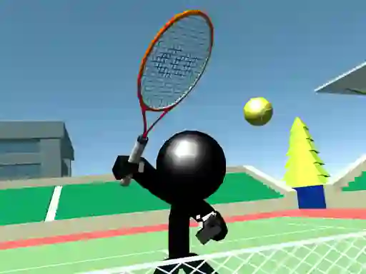 Cluiche Stickman Tennis 3D ar líne