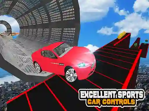 Cluiche Mega Car Ramp Impossible Stunt ar líne