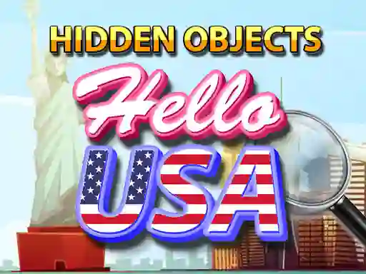 Cluiche Hidden Objects Hello USA ar líne