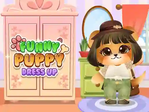 Cluiche Funny Puppy Dress Up ar líne