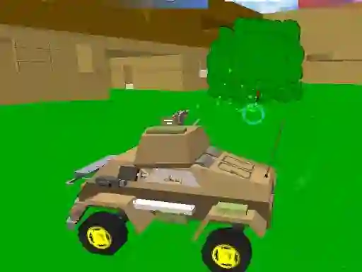 Cluiche Blocky Wars 3d Toonfare ar líne