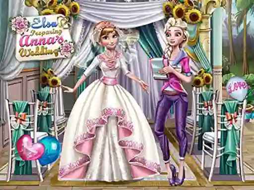 Cluiche Elsa Preparing Anna's Wedding ar líne