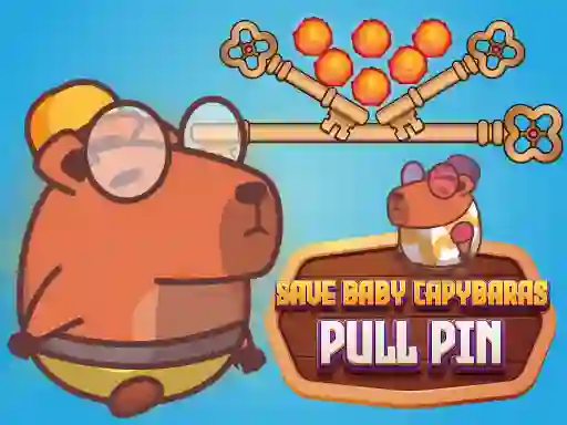 Cluiche Save Baby Capybaras Pull Pin ar líne