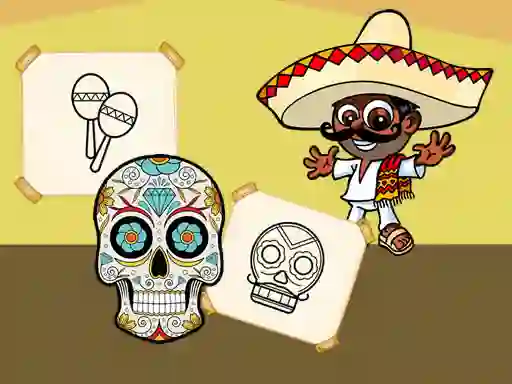 Cluiche Crazy Mexican Coloring ar líne