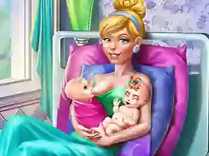 Cluiche Cinderella Twins Birth ar líne