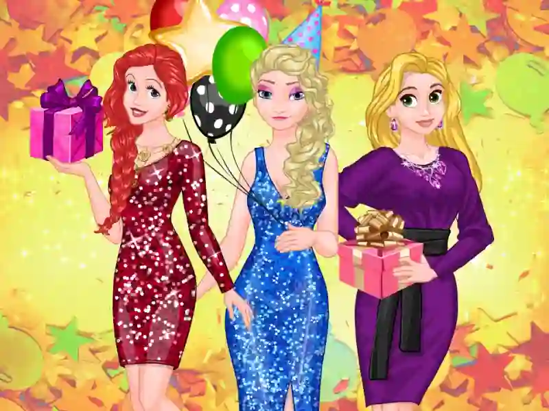 Cluiche Frosty Princess Party Surprise ar líne
