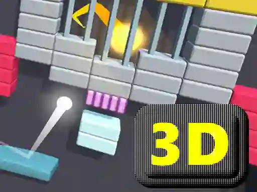 Cluiche Brick Breaker 3d ar líne