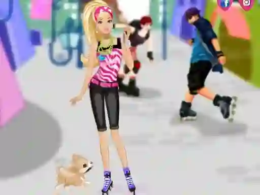 Cluiche Barbie on roller skates ar líne