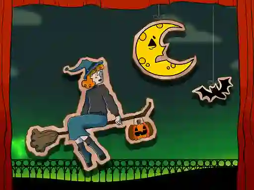 Cluiche Halloween Witch Fly ar líne