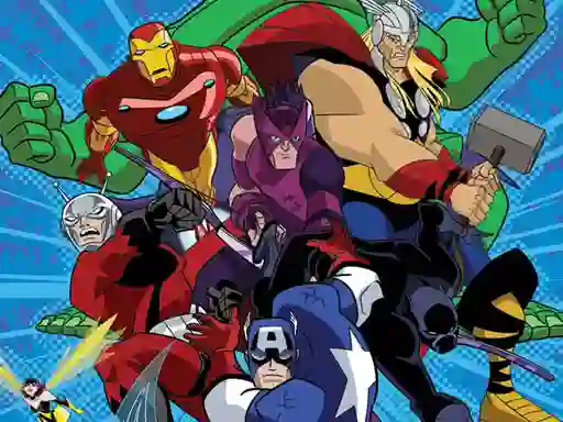 Cluiche Avengers Coloring ar líne
