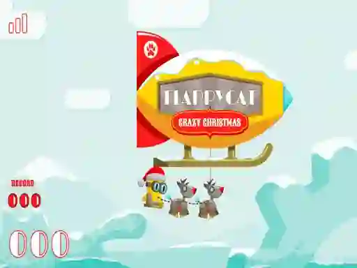 Cluiche FlappyCat Crazy Christmas ar líne