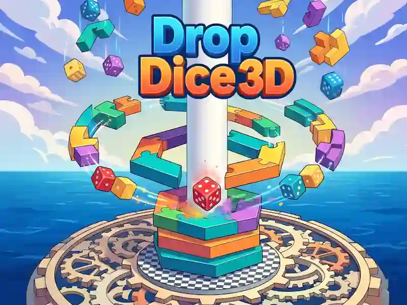 Cluiche Drop Dice 3D ar líne