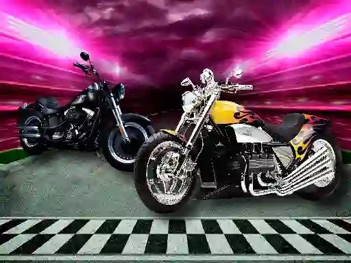 Cluiche Motorbike Puzzle Challenge ar líne