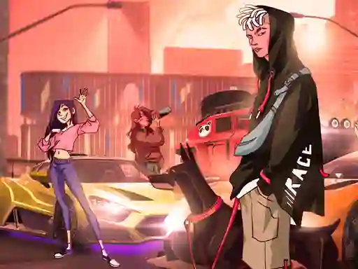 Cluiche Rod Multiplayer Car Driving ar líne