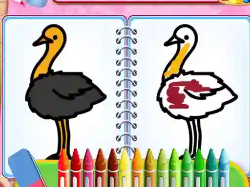 Cluiche Coloring Birds Game ar líne