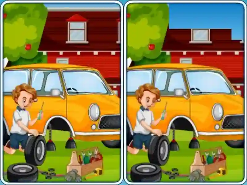 Cluiche Car Garage Differences ar líne