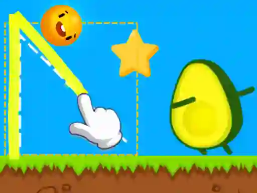 Cluiche Where's My Avocado Draw Lines ar líne