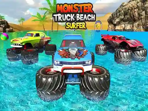 Cluiche Monster Truck Beach Surfing ar líne