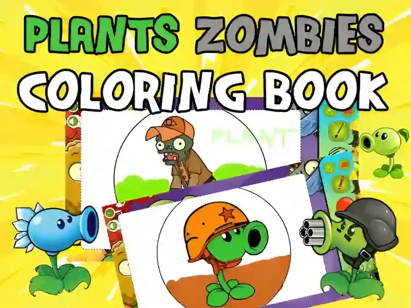 Cluiche Plants vs Zombies Coloring ar líne