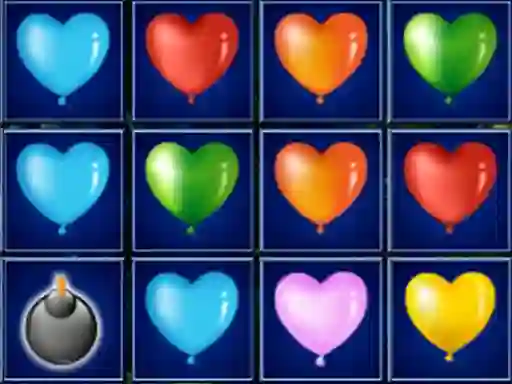 Cluiche Heart Balloons Block Collapse ar líne
