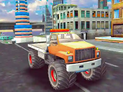 Cluiche Monster Truck Stunts Free Jeep Racing ar líne