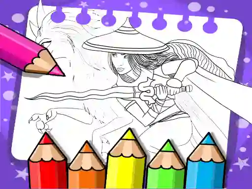 Cluiche Raya And The Last Dragon Coloring Book ar líne