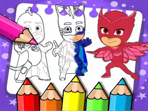 Cluiche PJ Masks Coloring Book ar líne