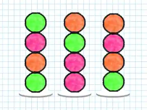 Cluiche Ball Sort Paper Note ar líne
