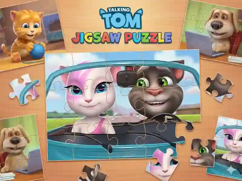 Cluiche Talking Tom Jigsaw Puzzle ar líne