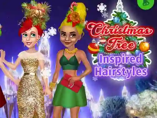 Cluiche Christmas Tree Inspired Hairstyles ar líne