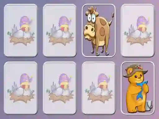 Cluiche Animals Cards Match memory game ar líne
