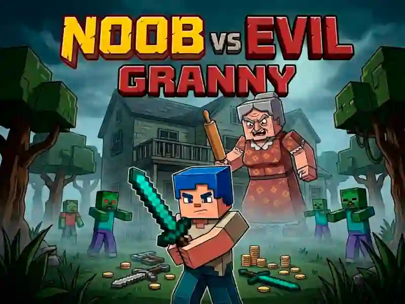Cluiche Noob vs Evil Granny ar líne