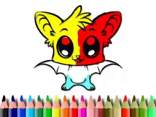 Cluiche Cute Bat Coloring Book ar líne