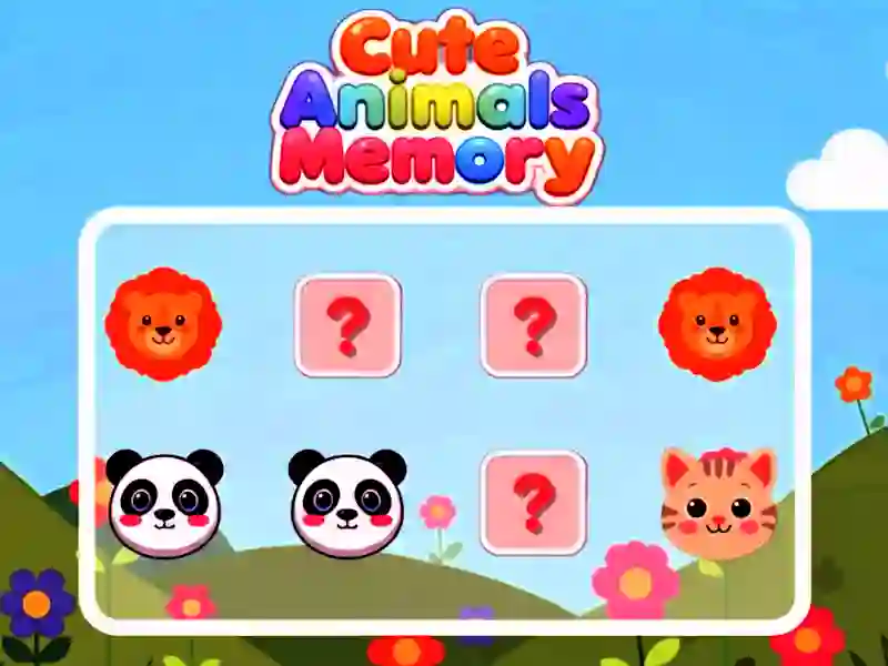 Cluiche Cute Animals Memory ar líne