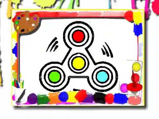 Cluiche Fidget Spinner Coloring Book ar líne