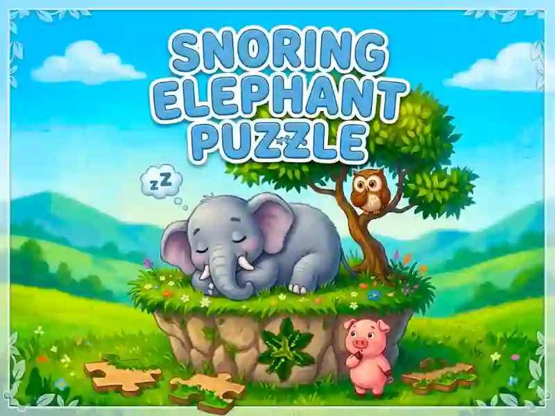 Cluiche Snoring Elephant Puzzle ar líne