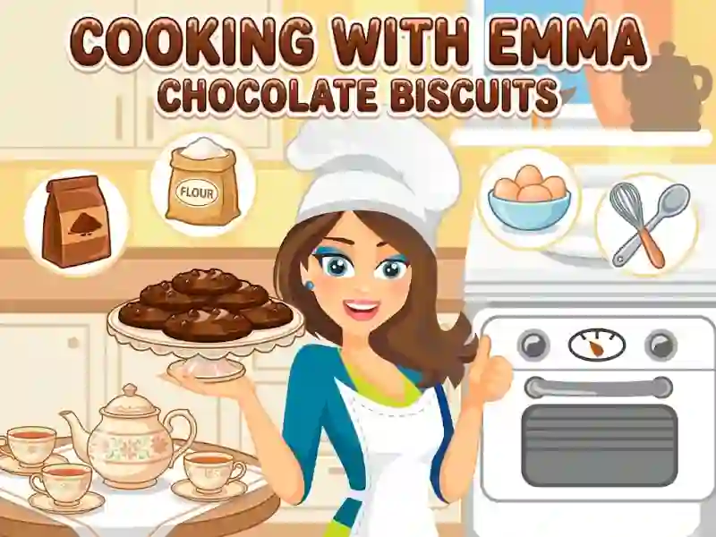 Cluiche Cooking with Emma Chocolate Biscuits ar líne