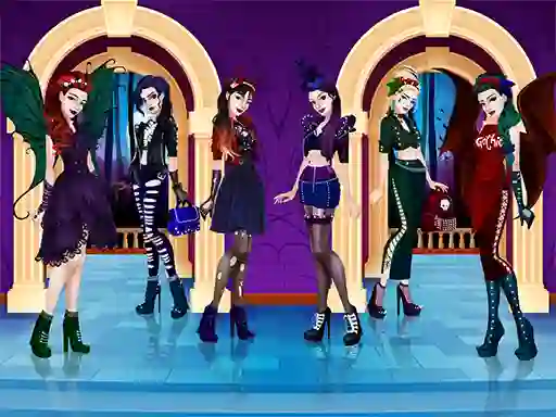 Cluiche Gothic Dress Up ar líne