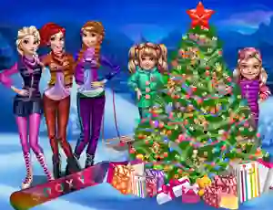 Cluiche Princesses Christmas tree ar líne