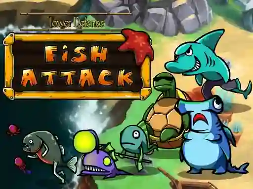 Cluiche Tower defense: Fish attack ar líne