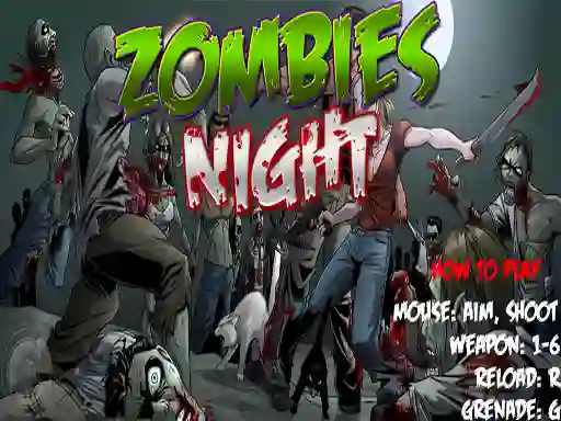 Cluiche Zombies Night ar líne