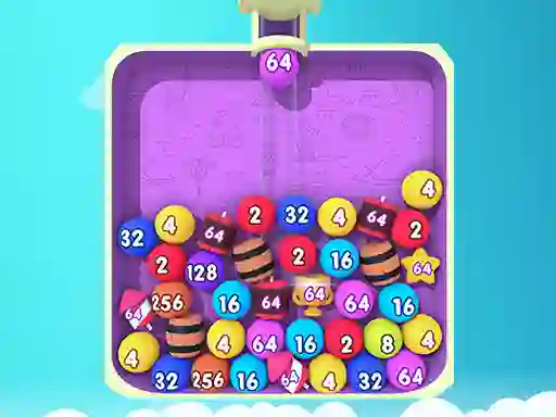 Cluiche Bubble Merge 2048 ar líne
