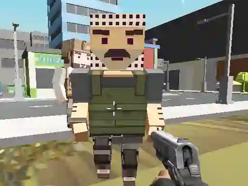 Cluiche Block Pixel Cop: Gun Craft In Robbers World ar líne