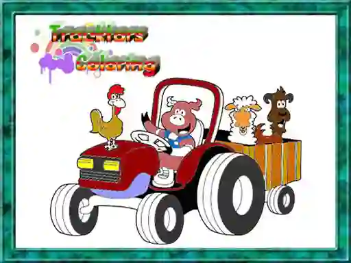 Cluiche Tractor Coloring Pages ar líne