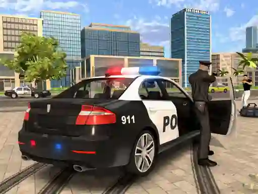 Cluiche Cartoon Police Car ar líne