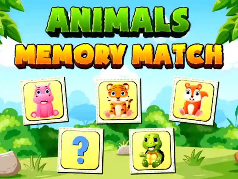 Cluiche Animals Memory Match ar líne